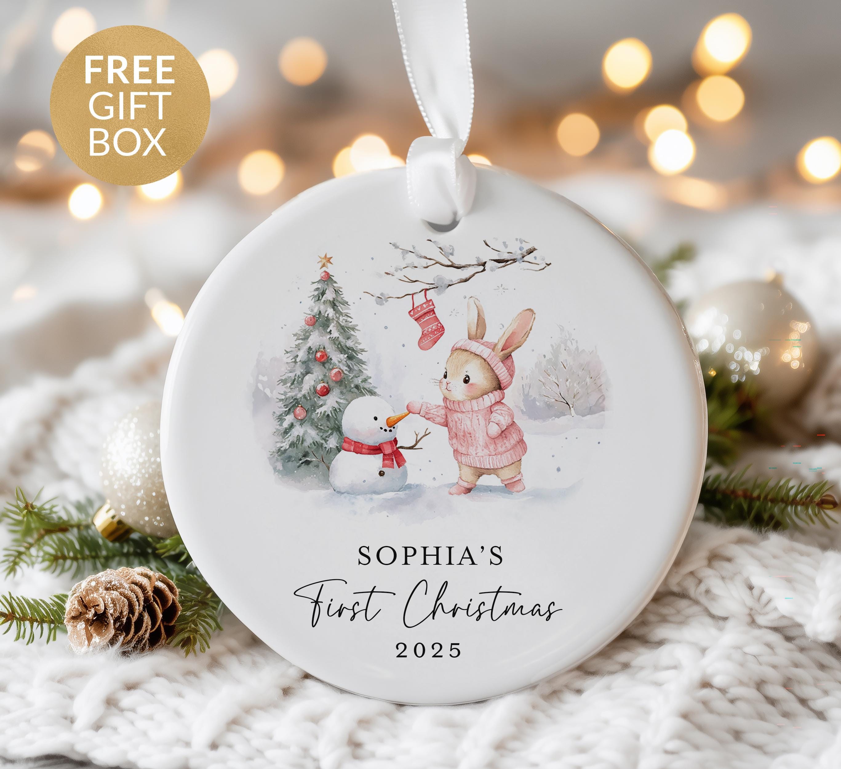 Custom Newborn Keepsake Ornament – Baby Boy or Girl Gift