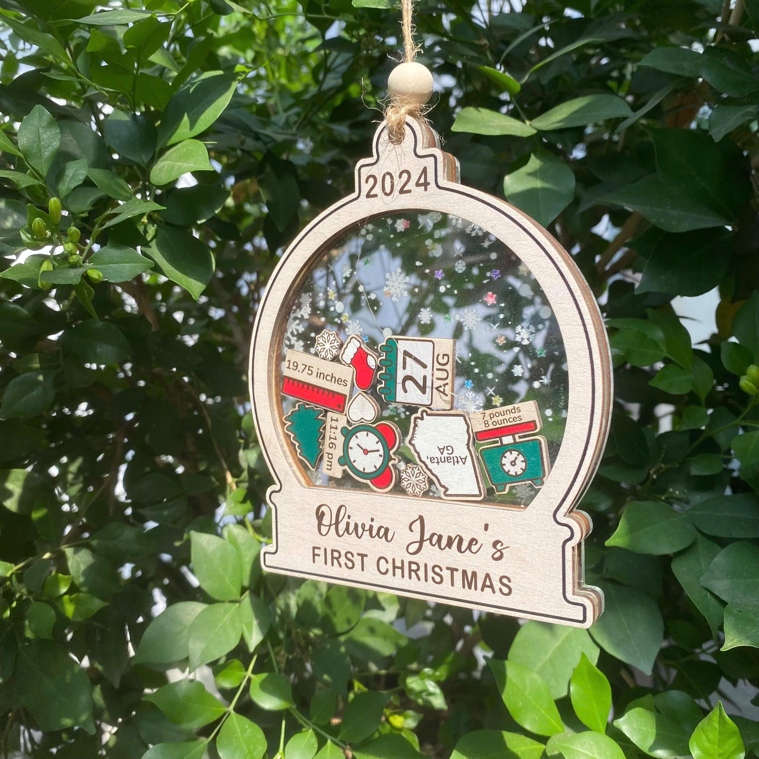 Custom Newborn Gift 4D Shake Ornament - Baby Xmas Keepsake 2025