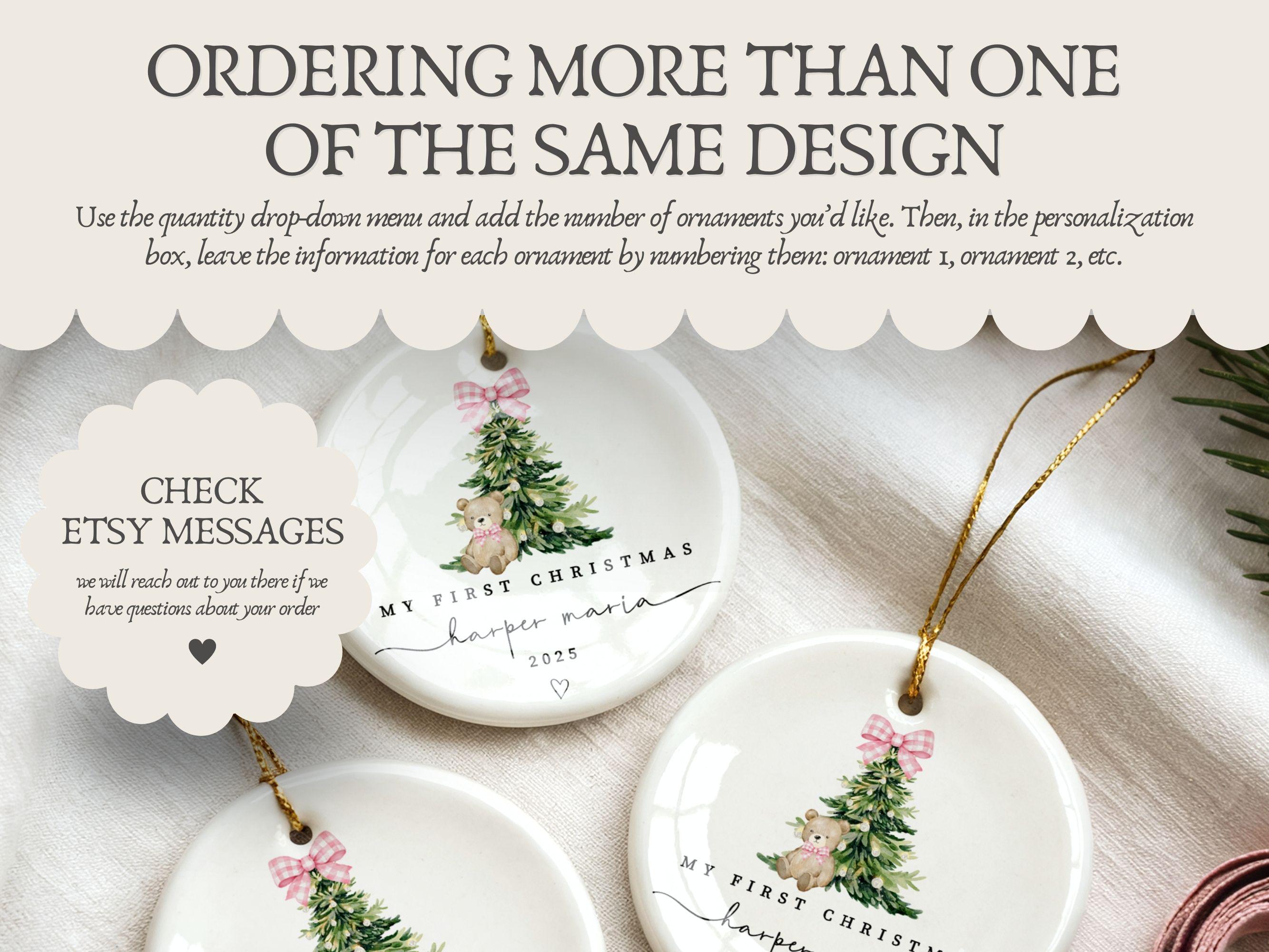 H9neko Personalized Baby Girl First Christmas Ornament 2025