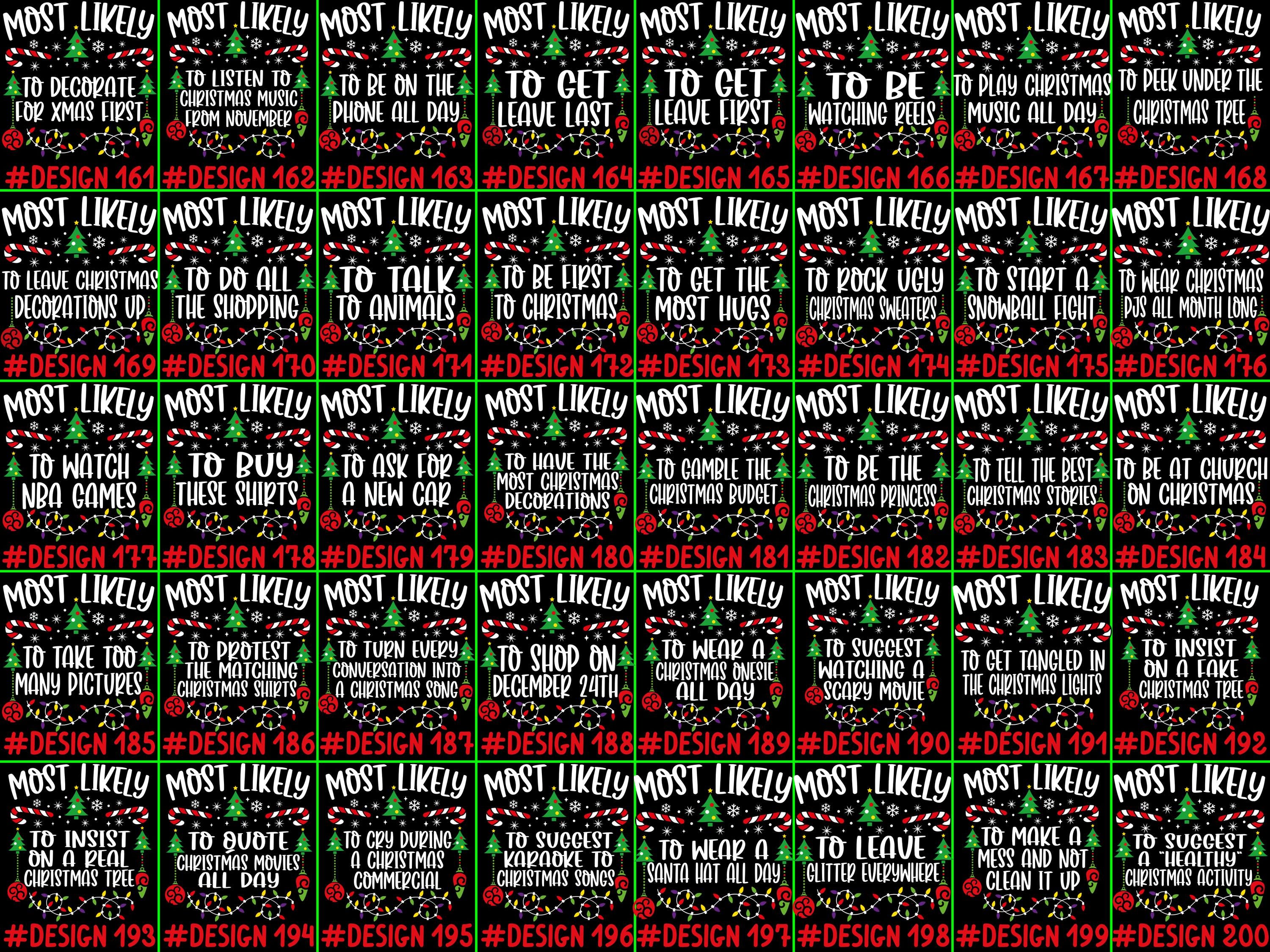 H9NEKO Funny Most Likely to Christmas Shirt - Family Matching Long Sleeve 2025