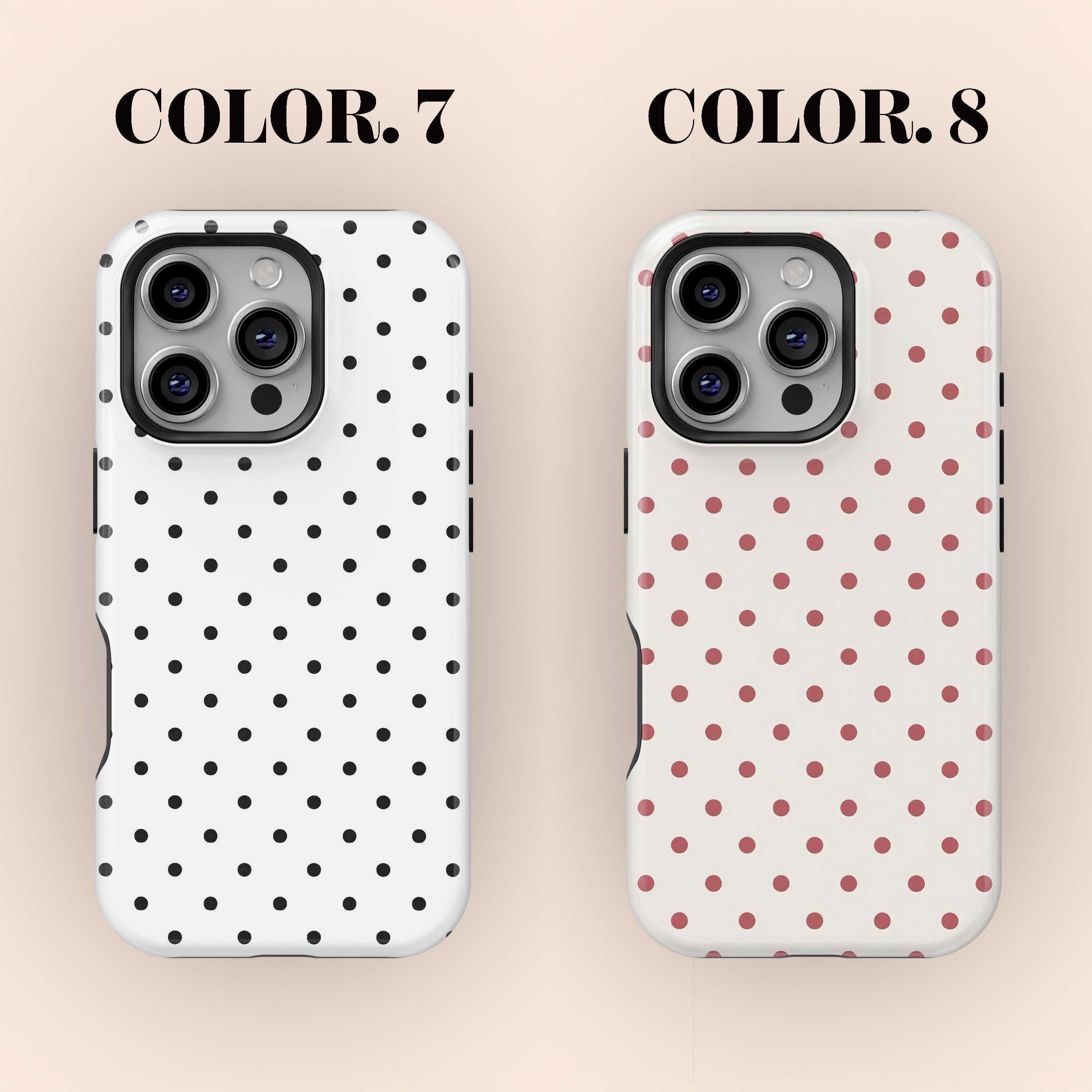 Polka Dot Cute Soft Girl Phone Case – Y2K Aesthetic Cover for iPhone 17/16/15/14/13/12 Pro Max| H9Neko