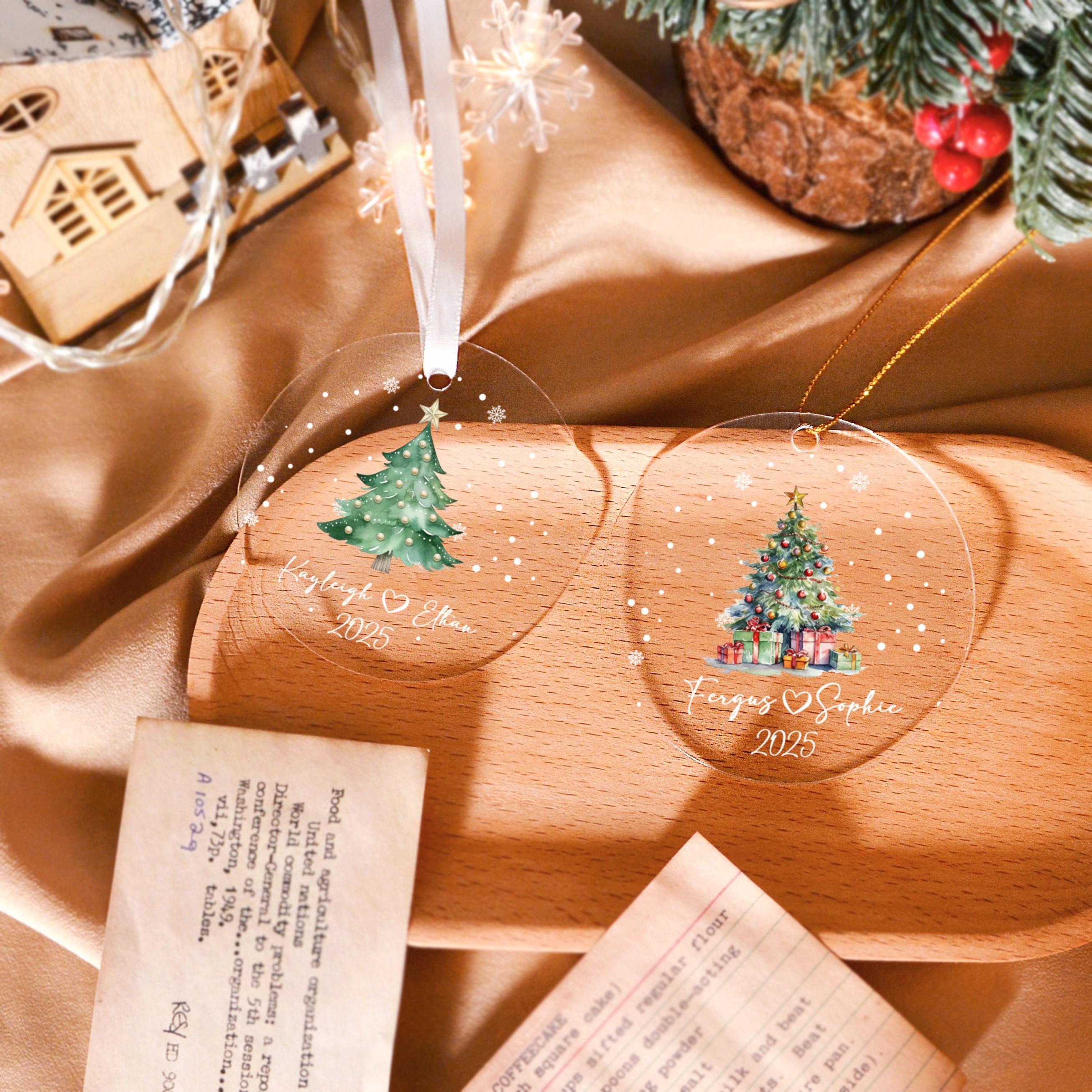 Personalized Couples Christmas Ornament: Acrylic Bauble, Our First Christmas Togther, Christmas Home Decor, New Couple Xmas Ornament Gifts