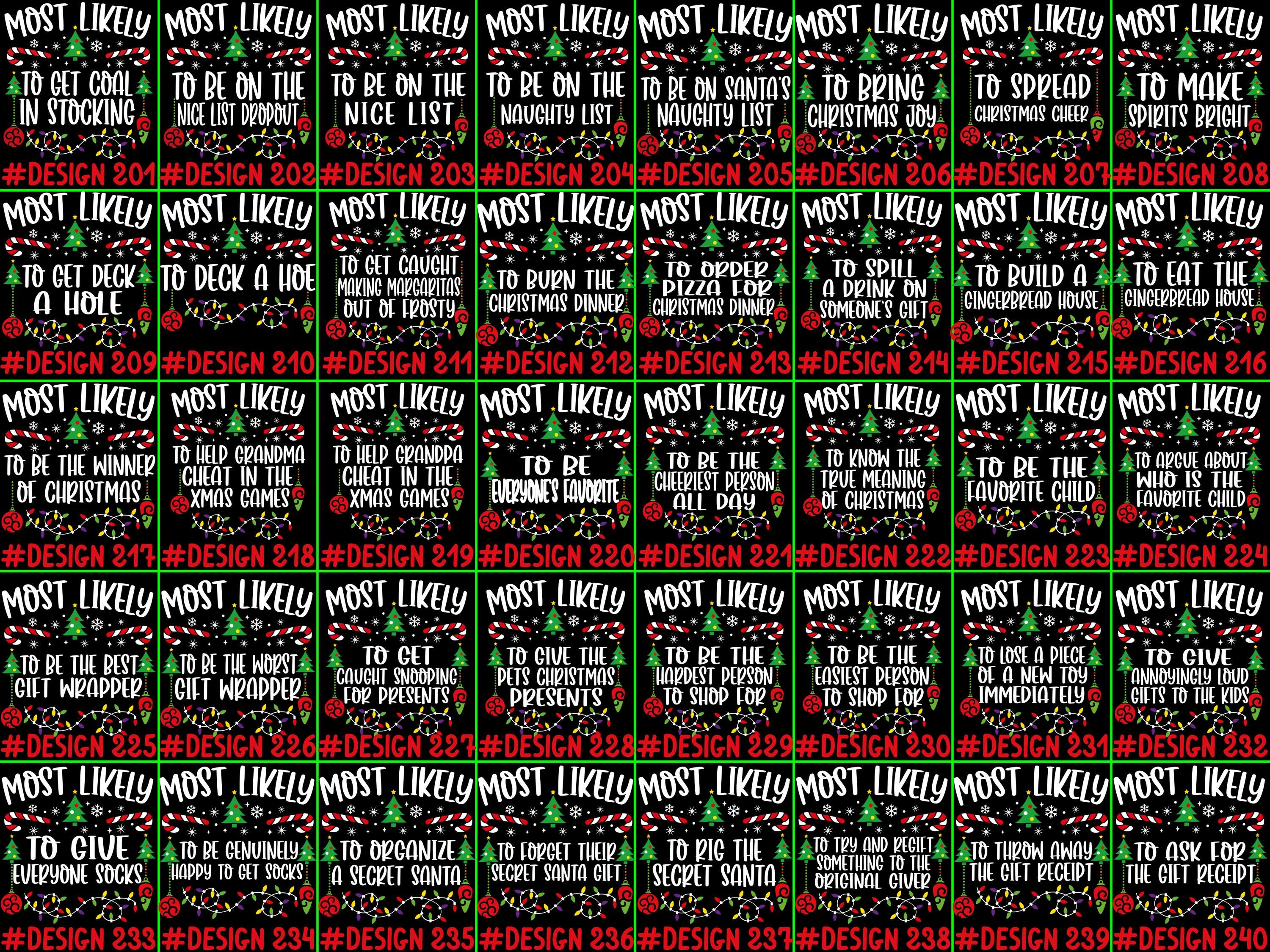 H9NEKO Funny Most Likely to Christmas Shirt - Family Matching Long Sleeve 2025