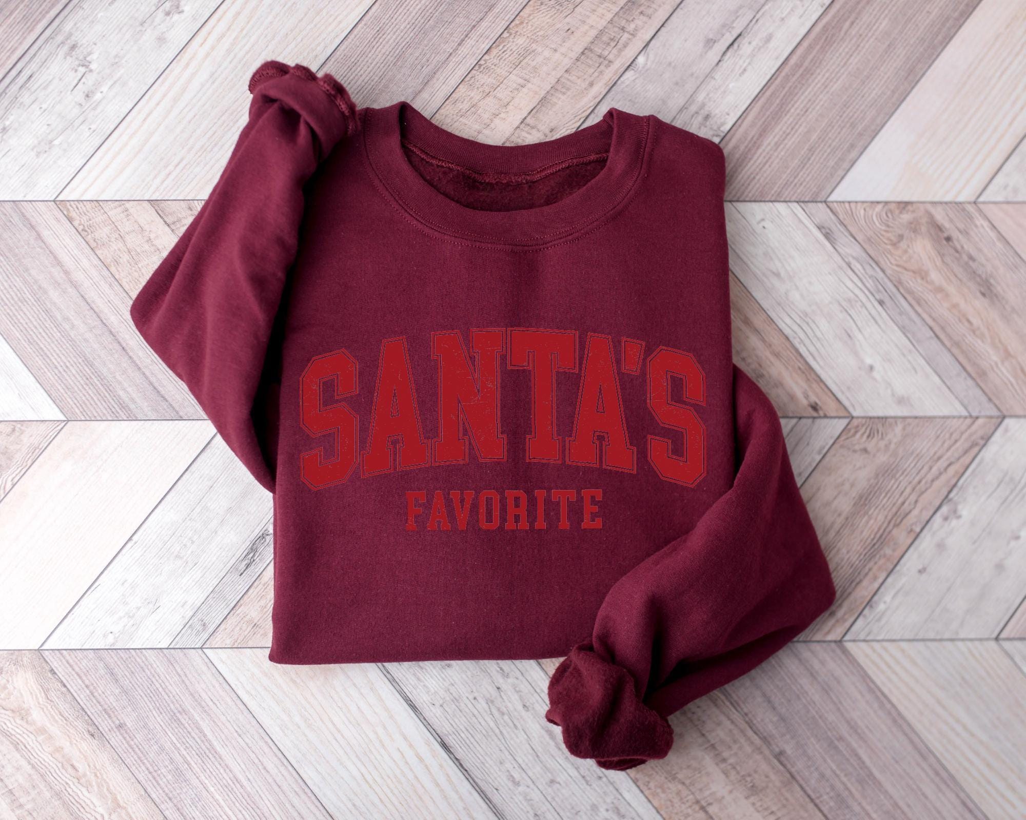 H9NEKO "Santa's Favorite" Christmas Sweatshirt - Funny Womens Gift