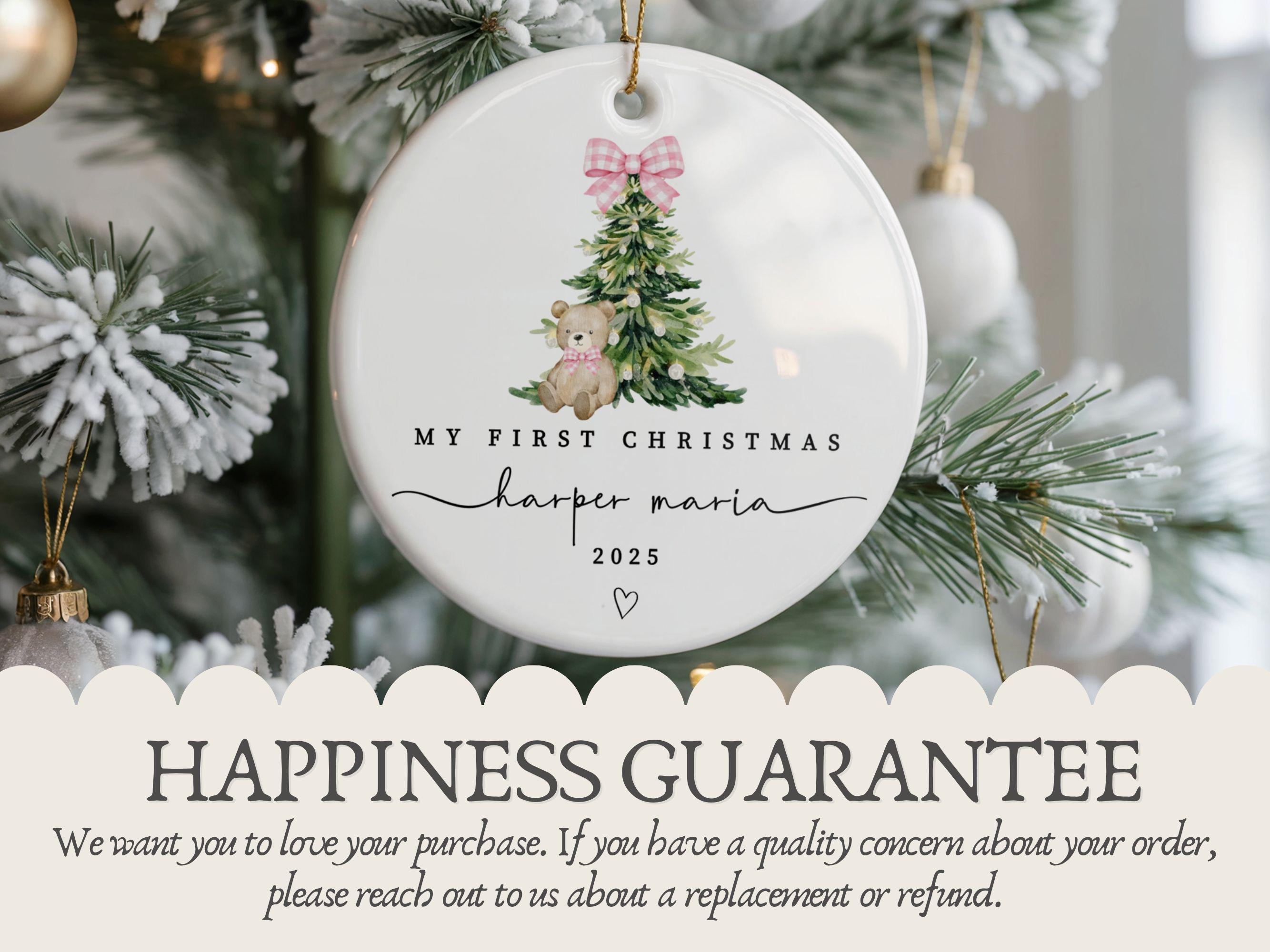 H9neko Personalized Baby Girl First Christmas Ornament 2025
