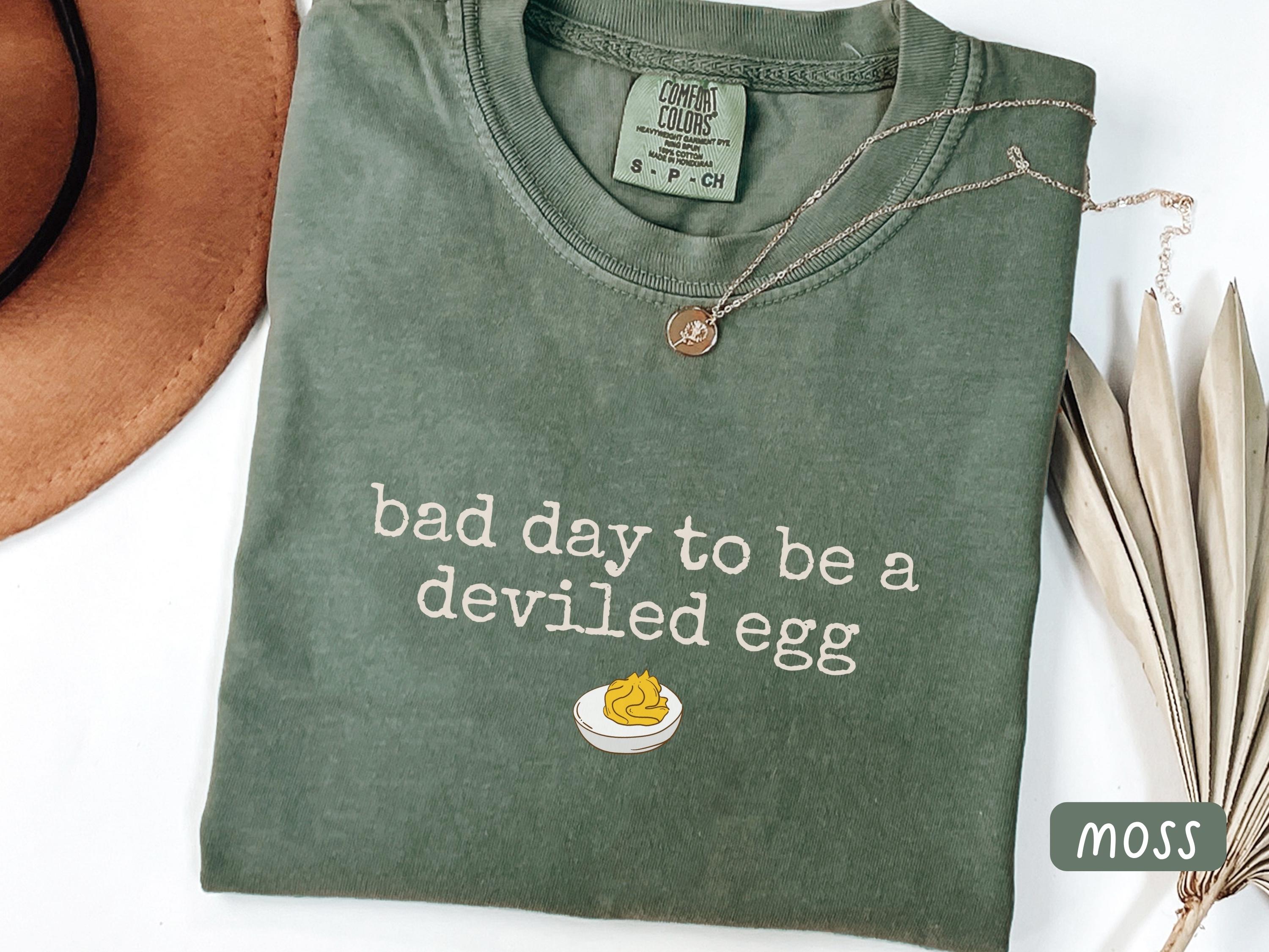 H9Neko Funny Thanksgiving Shirt – “Bad Day to Be a Deviled Egg” Comfort Colors Tee, Sarcastic Friendsgiving Food Humor T-Shirt