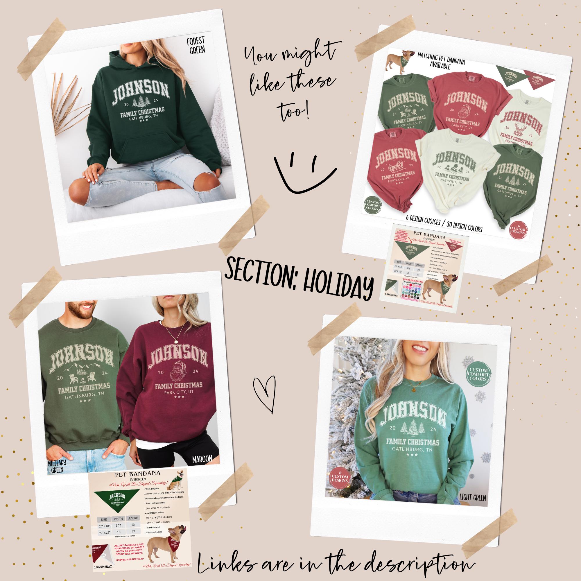 H9NEKO Personalized Family Christmas Hoodies - Vintage Santa Gift