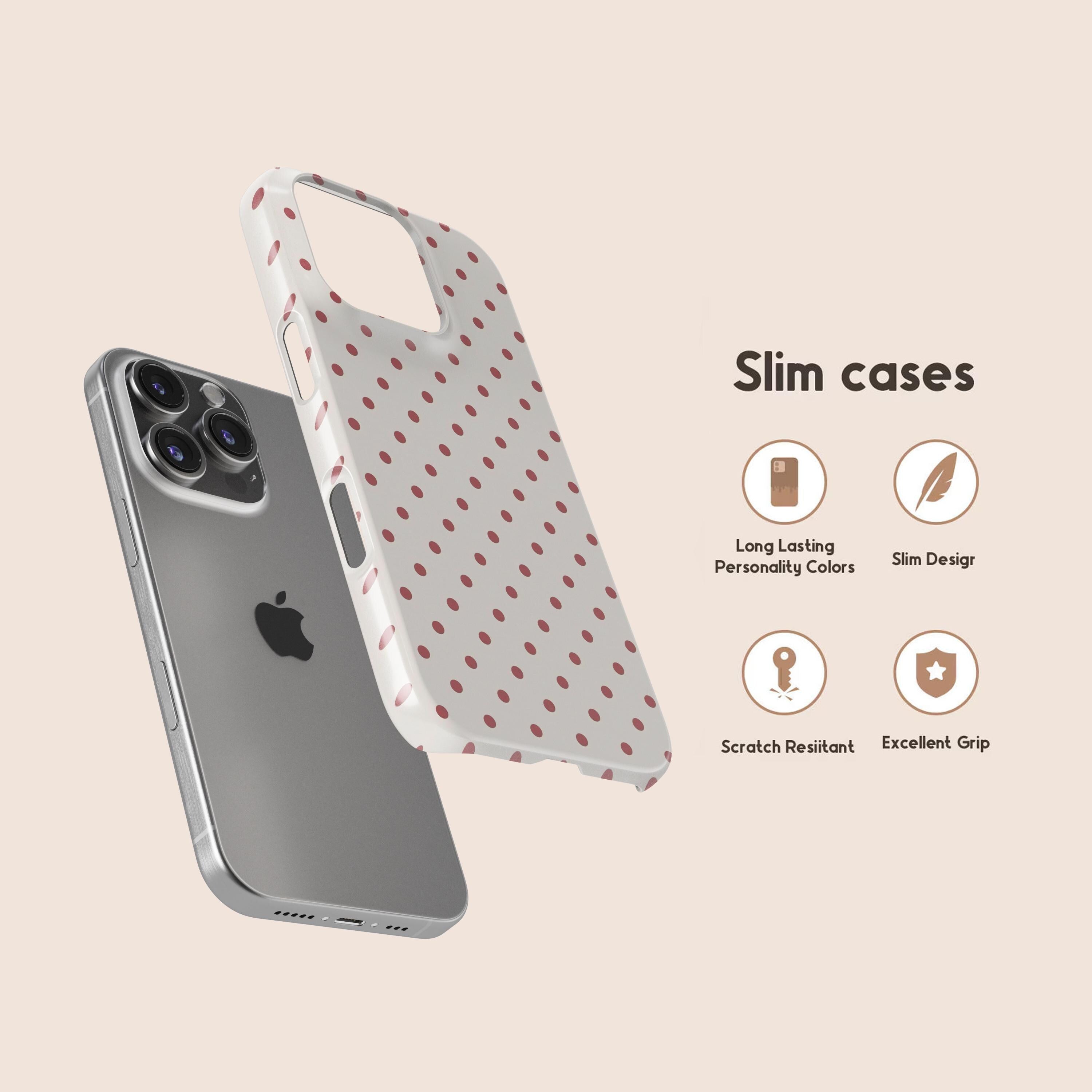 Polka Dot Cute Soft Girl Phone Case – Y2K Aesthetic Cover for iPhone 17/16/15/14/13/12 Pro Max| H9Neko