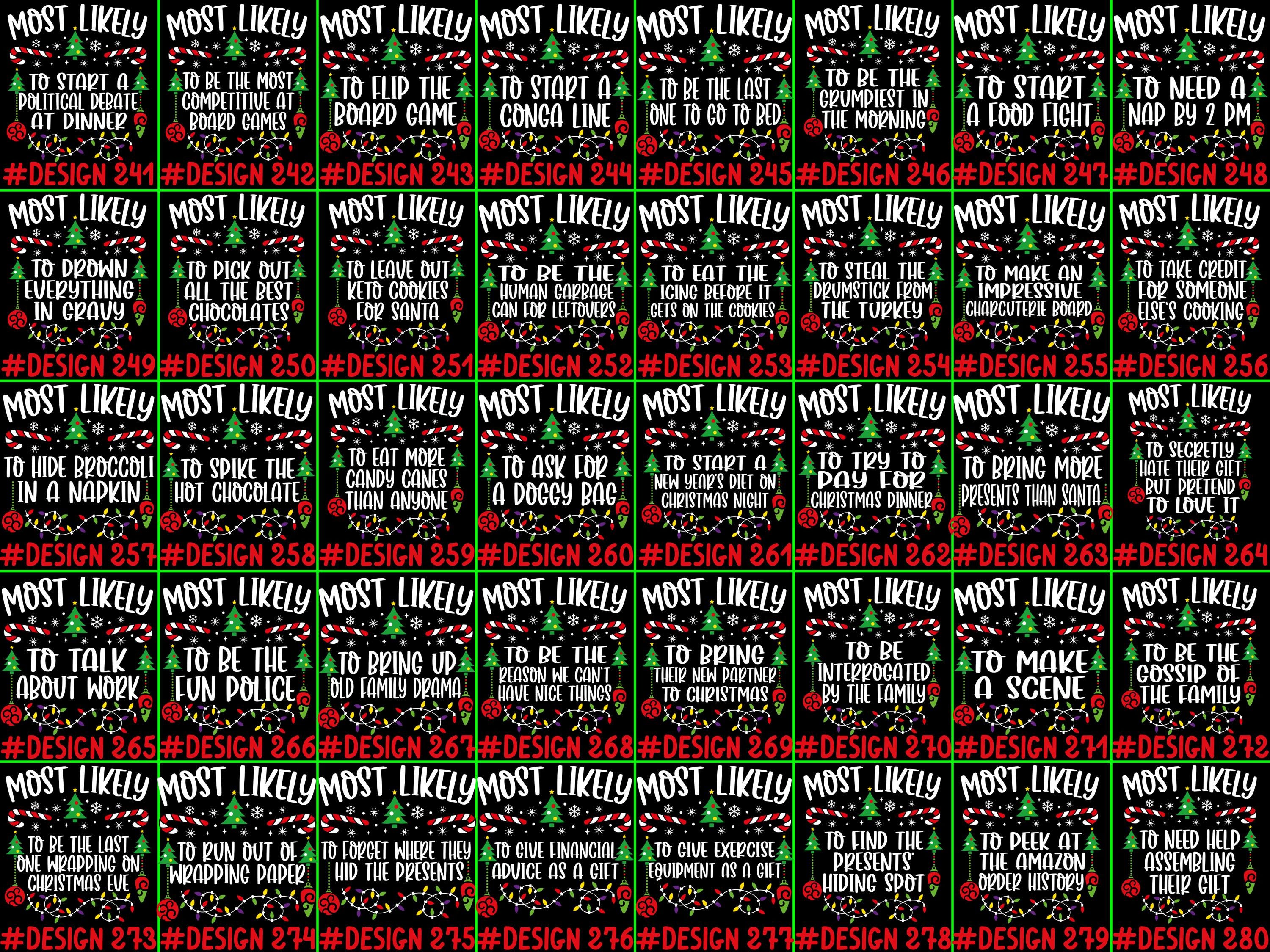 H9NEKO Funny Most Likely to Christmas Shirt - Family Matching Long Sleeve 2025