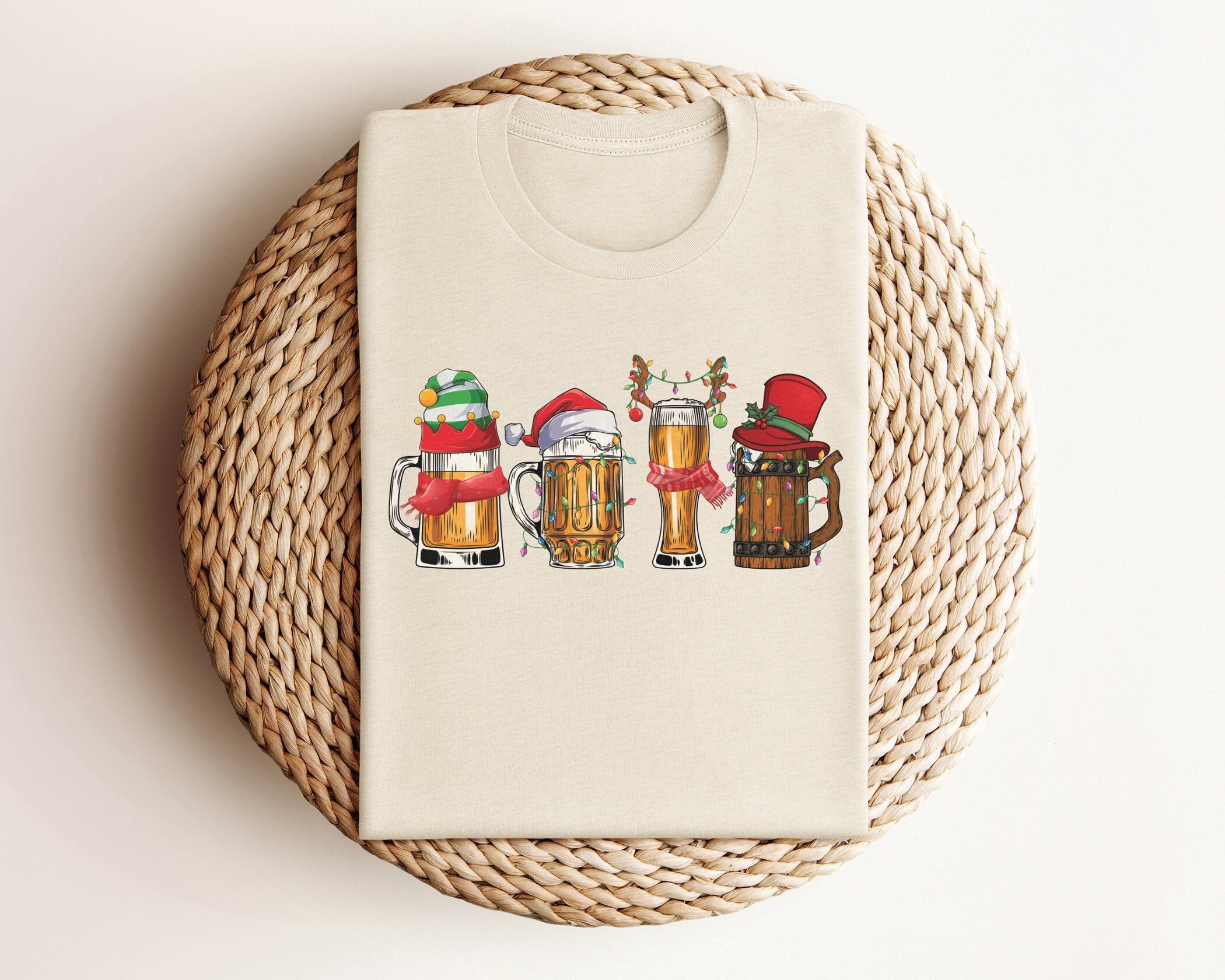 H9Neko Christmas Beer Shirt – Funny Christmas Drinking Shirt, Santa Beer Tee, Beer Lover Gift, Christmas Party Shirt, Xmas Holiday Gift