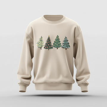 H9neko Christmas Tree Sweatshirt - Holiday Sweater for Women