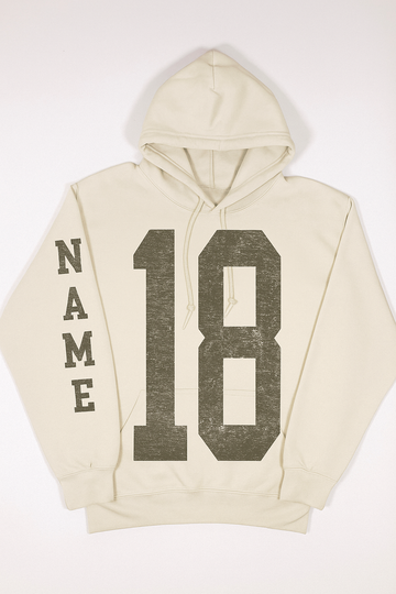 H9Neko Personalized Number & Name Sleeve Hoodie – Custom Game Day Team Hoodie, School Mascot Support Pullover for Fans