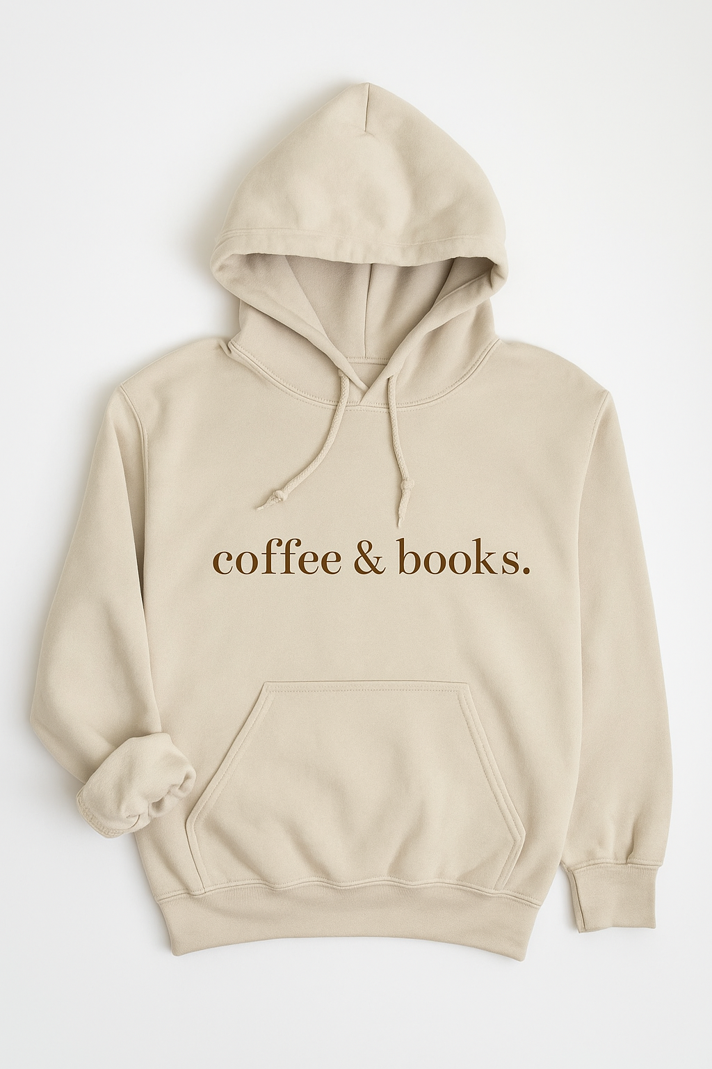 H9Neko Coffee & Books Hoodie – Cozy Book Lover Hooded Pullover, Reading Club Gift for Teachers & Students