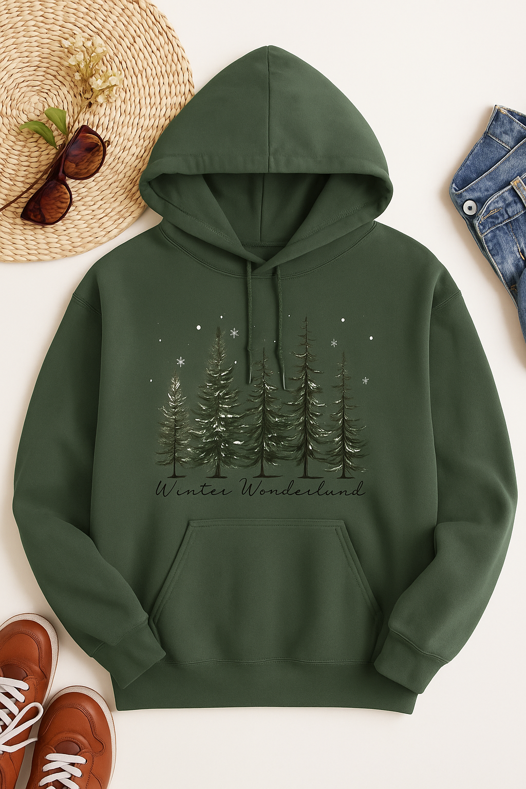 H9NEKO Winter Wonderland Hoodie - Christmas Pullover For Women Gift