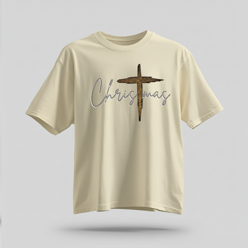 H9NEKO Christmas Cross Shirt - Family Matching Jesus T-Shirts Gift
