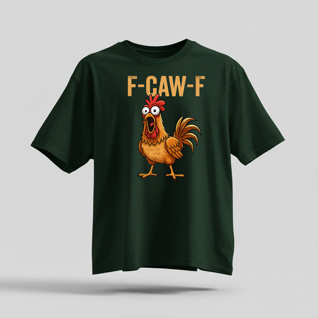 H9Neko F-Caw-F Raven Shirt – Funny Sassy Crow Graphic Tee, Gothic Bird Art T-Shirt, Moonlit Raven Gift for Bird Lover