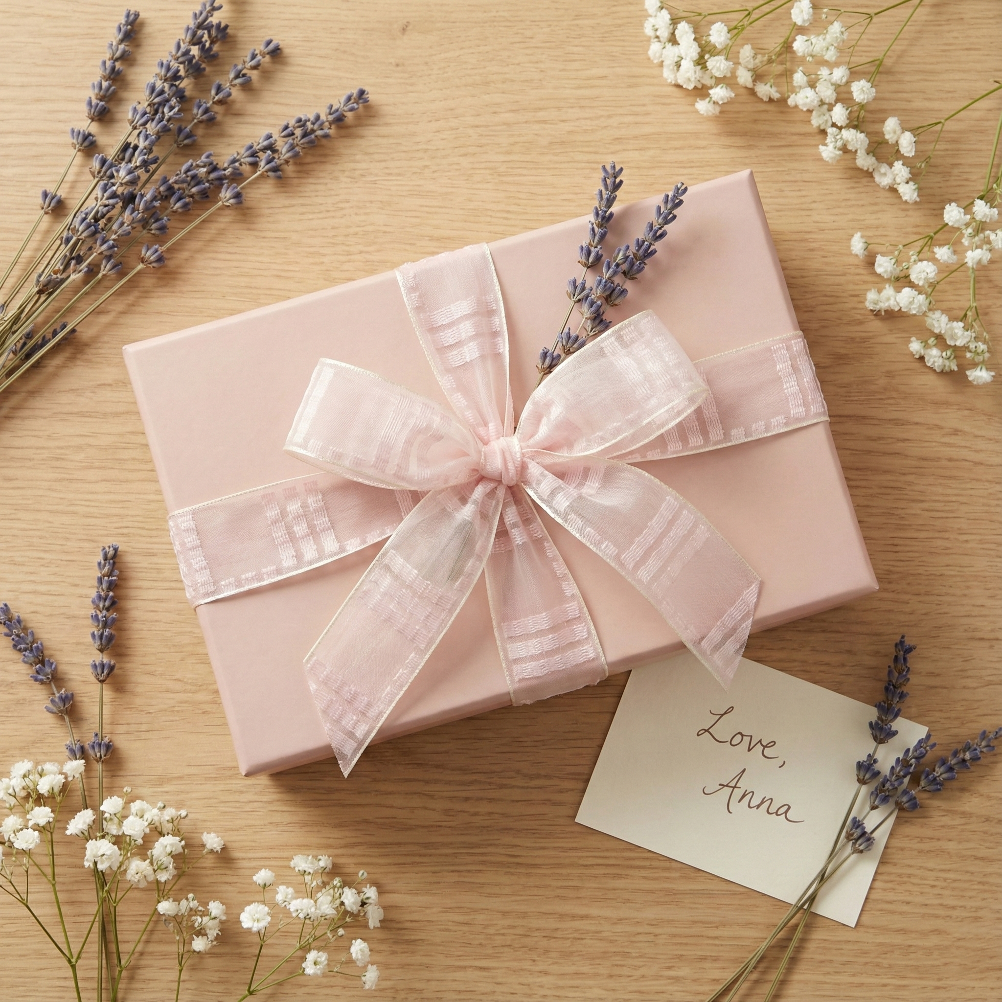 Blush Pink Textured Stripe Ribbon 1" x 10yd | Romantic Summer Wedding & Baby Shower Decor | H9Neko