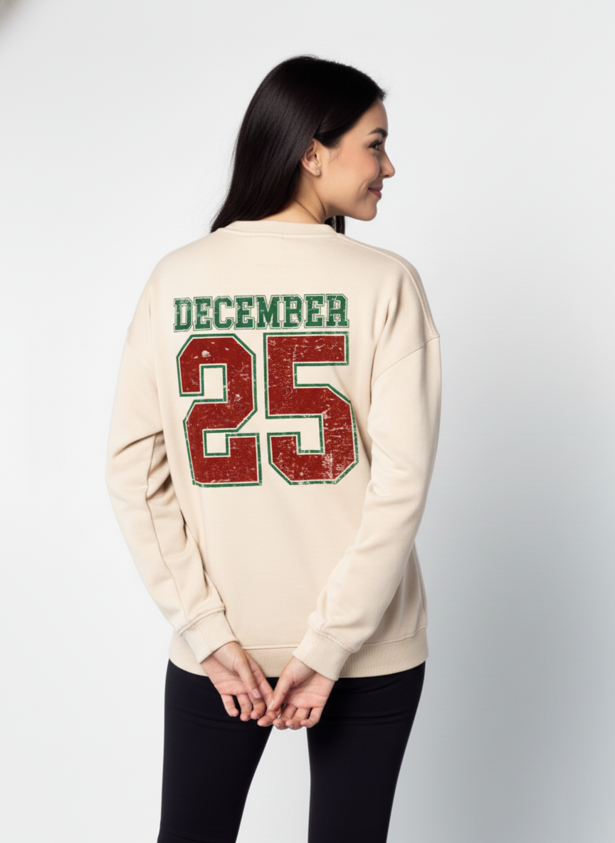 H9Neko Christmas Sweatshirt – Retro December 25 Family Matching Holiday Gift