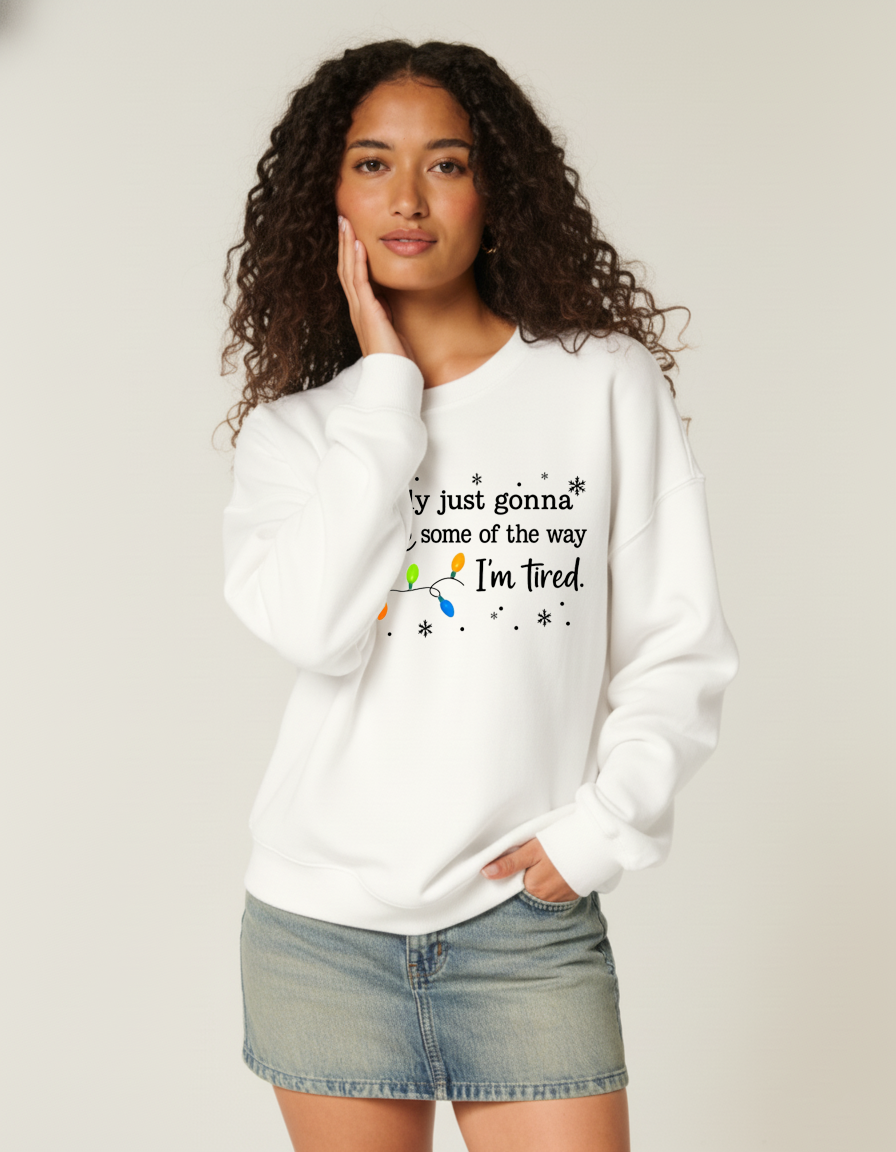 H9neko Funny Jingle Song Christmas Sweatshirt - Tired Holiday Shirt