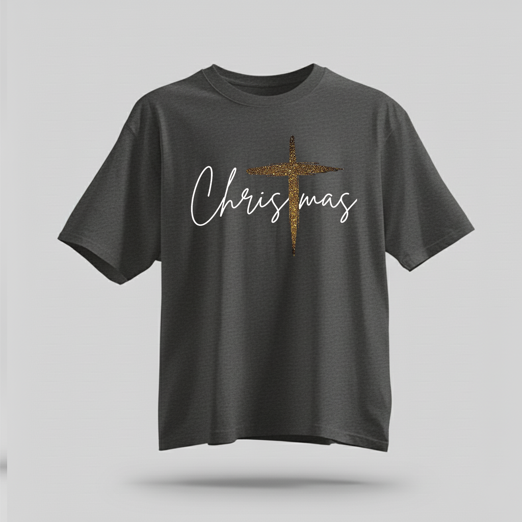 H9NEKO Christmas Cross Shirt - Family Matching Jesus T-Shirts Gift