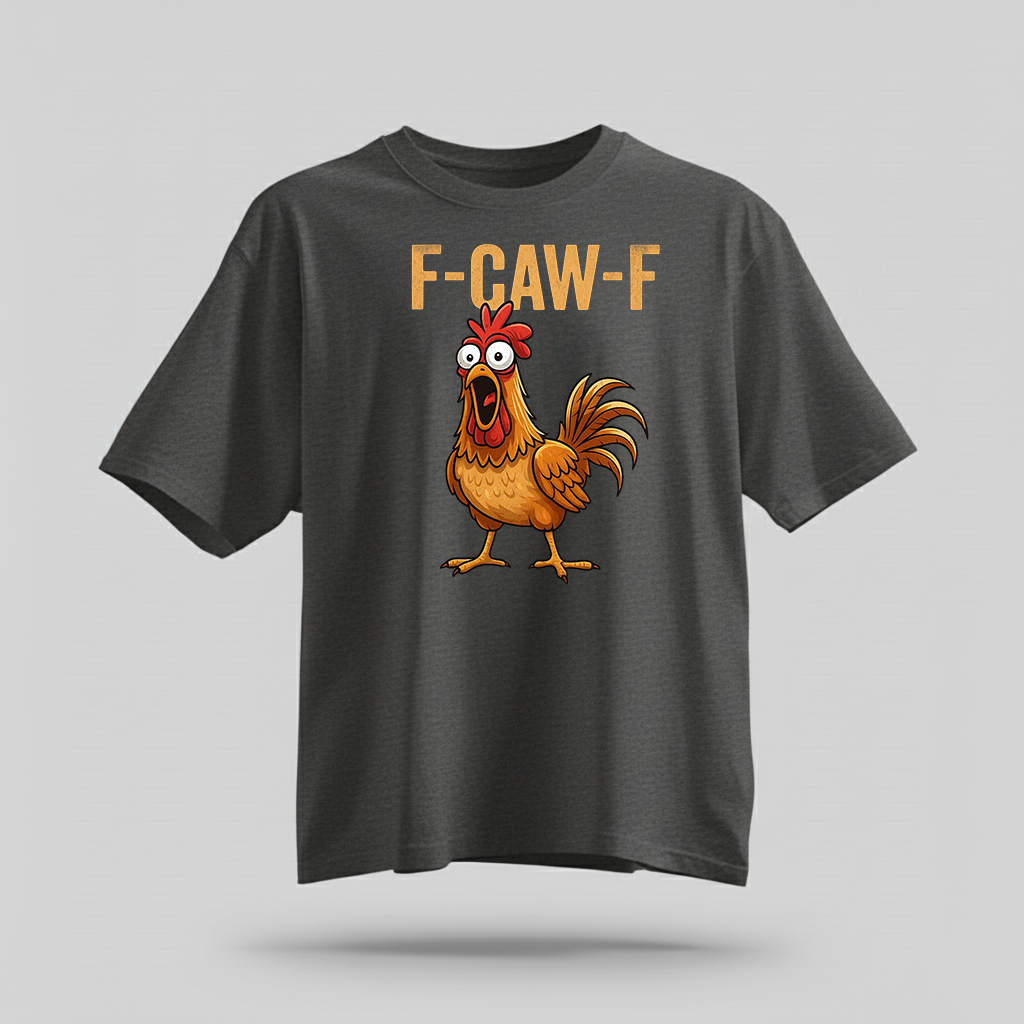 H9Neko F-Caw-F Raven Shirt – Funny Sassy Crow Graphic Tee, Gothic Bird Art T-Shirt, Moonlit Raven Gift for Bird Lover