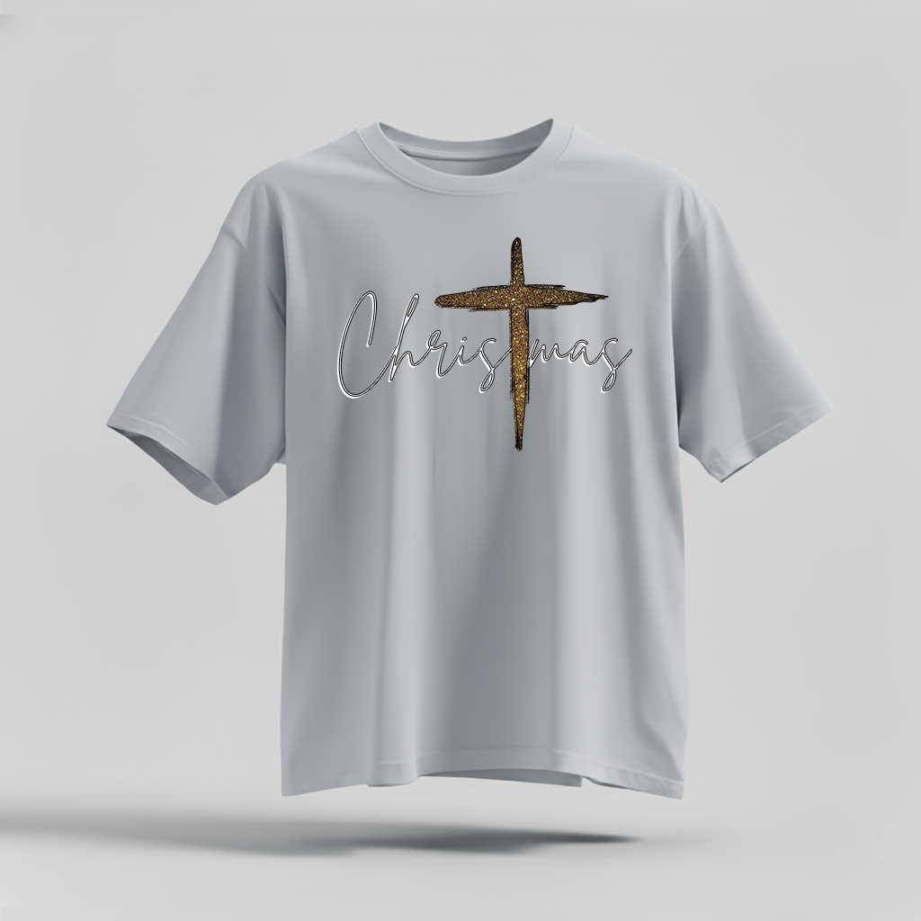H9NEKO Christmas Cross Shirt - Family Matching Jesus T-Shirts Gift