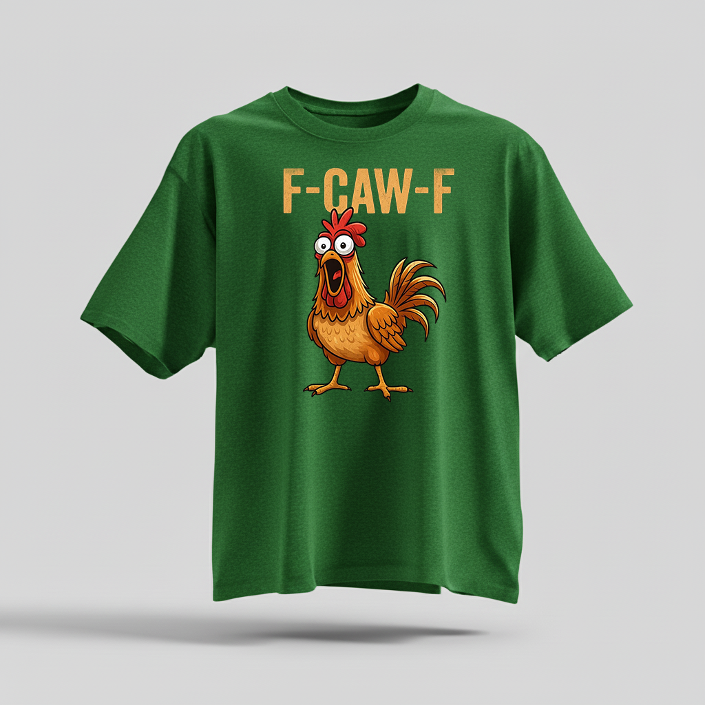 H9Neko F-Caw-F Raven Shirt – Funny Sassy Crow Graphic Tee, Gothic Bird Art T-Shirt, Moonlit Raven Gift for Bird Lover