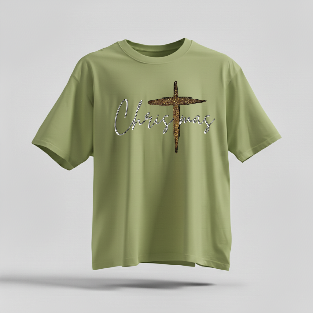 H9NEKO Christmas Cross Shirt - Family Matching Jesus T-Shirts Gift