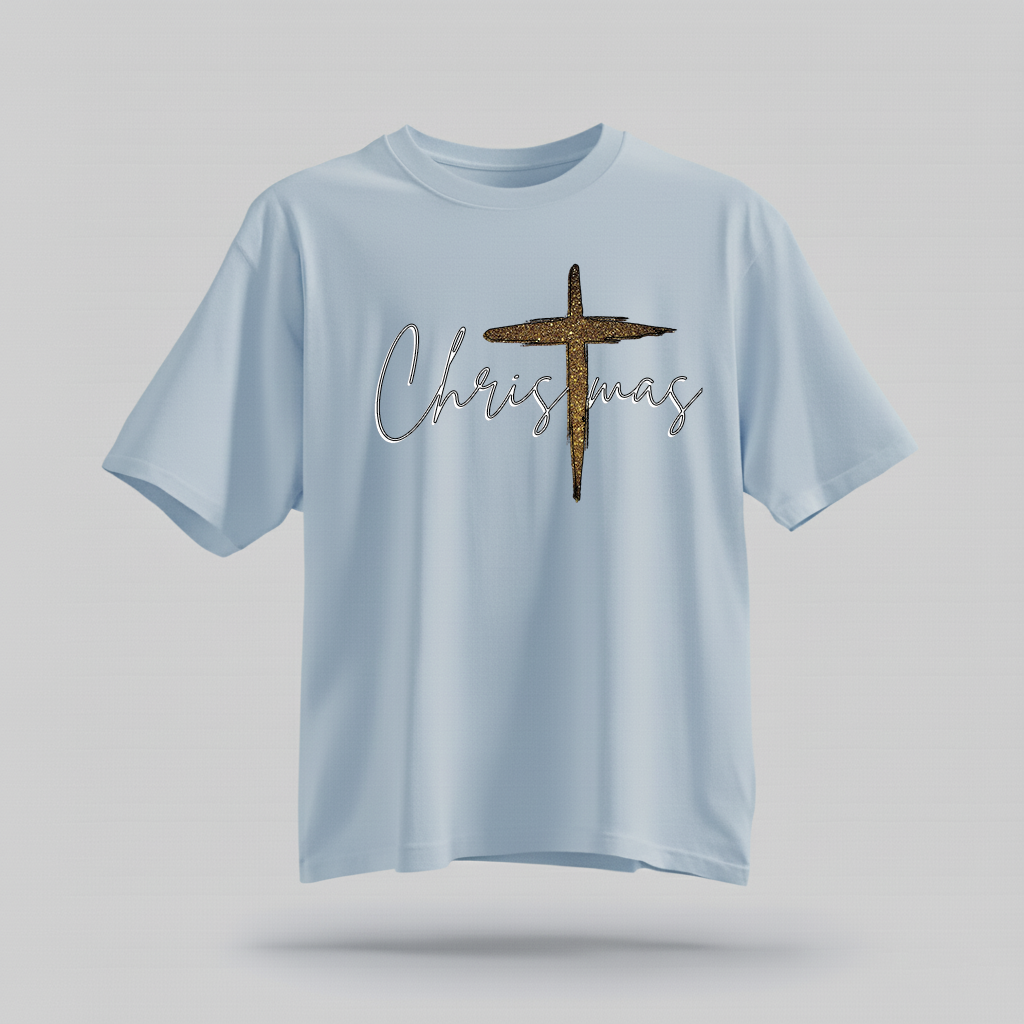 H9NEKO Christmas Cross Shirt - Family Matching Jesus T-Shirts Gift