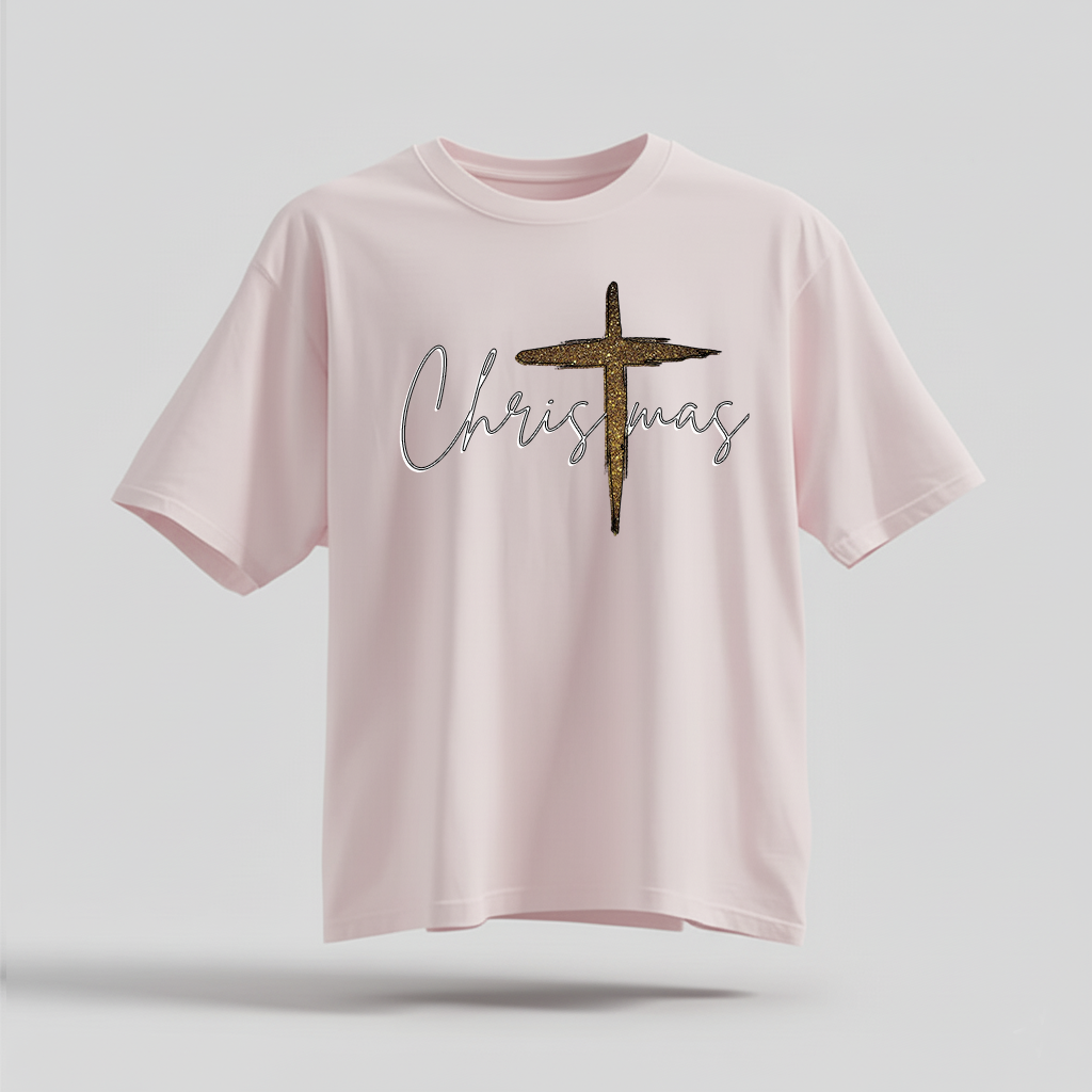 H9NEKO Christmas Cross Shirt - Family Matching Jesus T-Shirts Gift