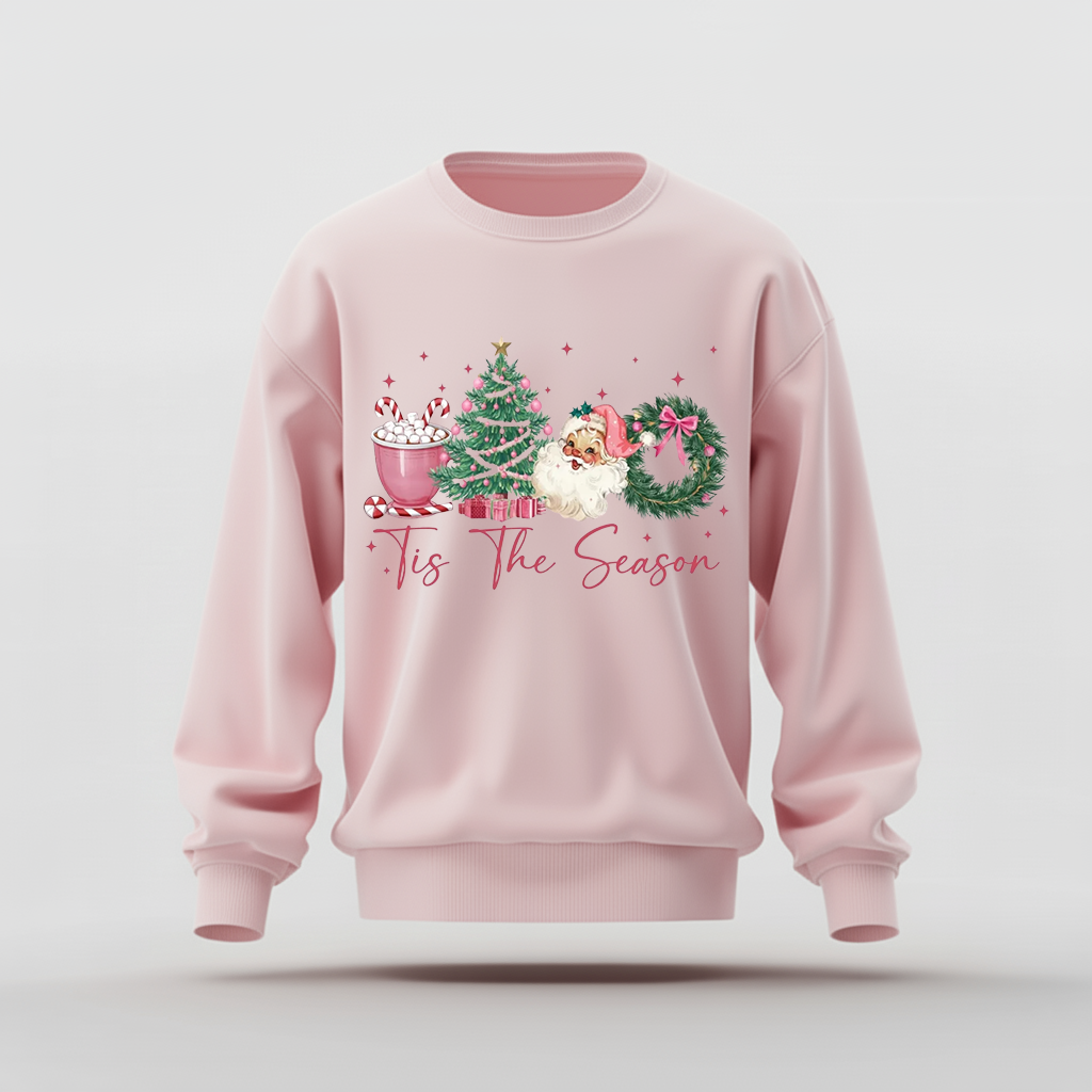 H9neko "Tis The Season" Christmas Sweatshirt - Cute Winter Hoodie