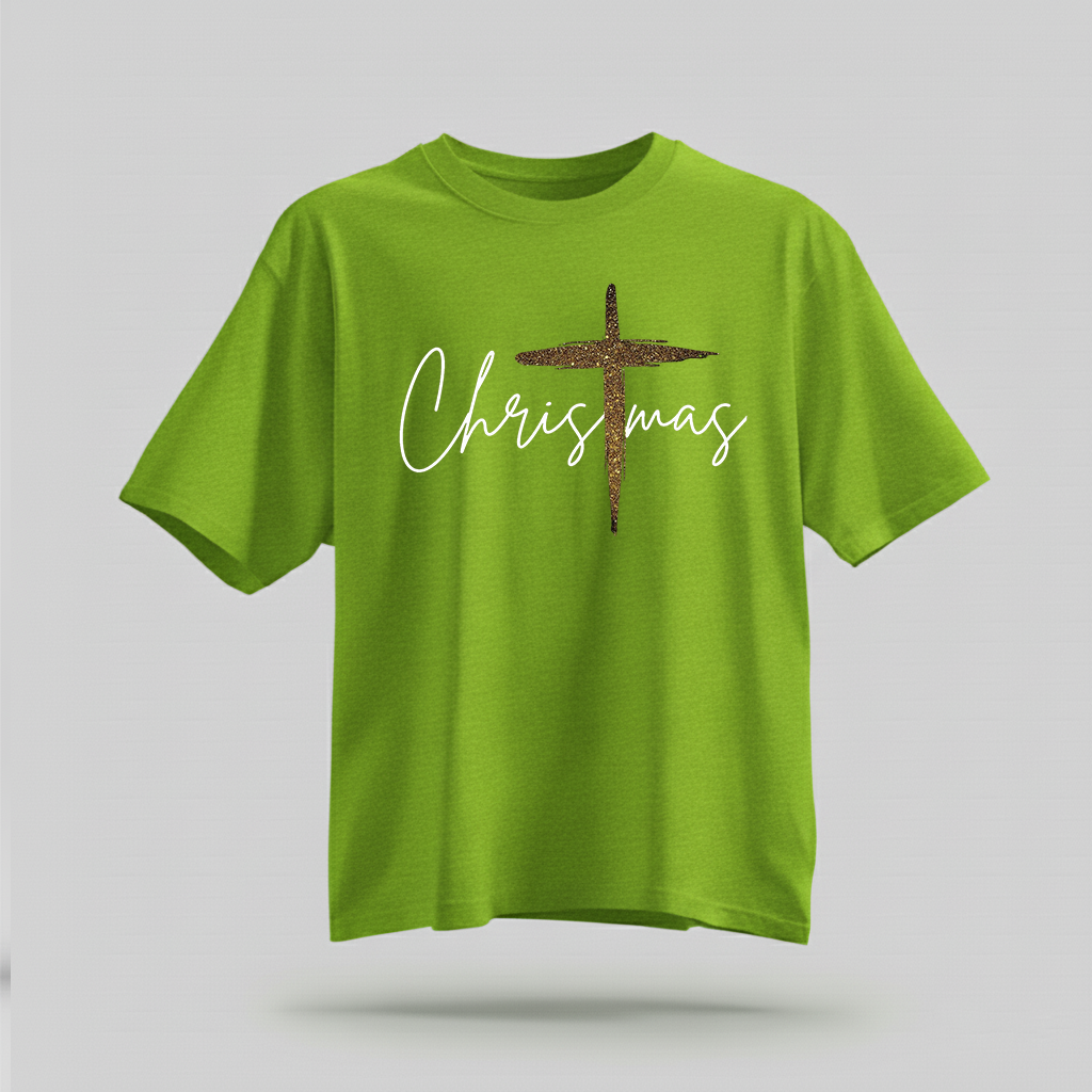 H9NEKO Christmas Cross Shirt - Family Matching Jesus T-Shirts Gift