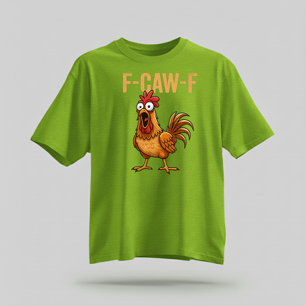 H9Neko F-Caw-F Raven Shirt – Funny Sassy Crow Graphic Tee, Gothic Bird Art T-Shirt, Moonlit Raven Gift for Bird Lover