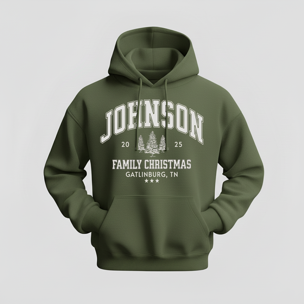 H9NEKO Personalized Family Christmas Hoodies - Vintage Santa Gift