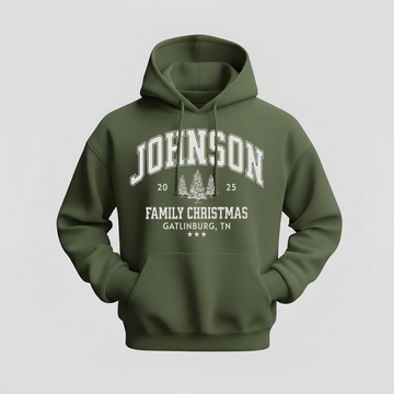 H9NEKO Personalized Family Christmas Hoodies - Vintage Santa Gift