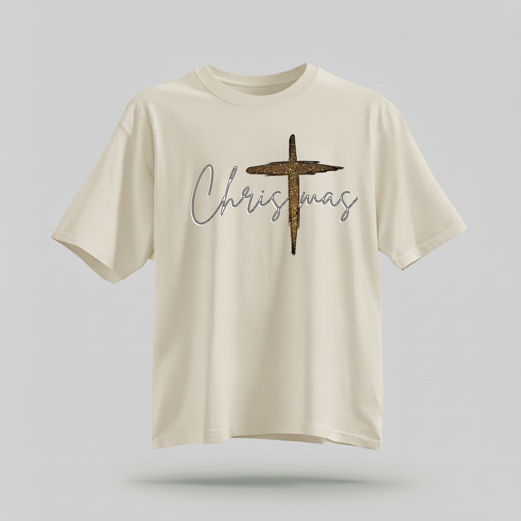 H9NEKO Christmas Cross Shirt - Family Matching Jesus T-Shirts Gift