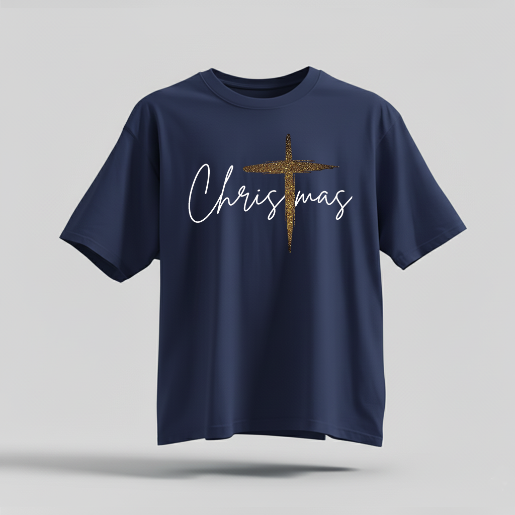 H9NEKO Christmas Cross Shirt - Family Matching Jesus T-Shirts Gift