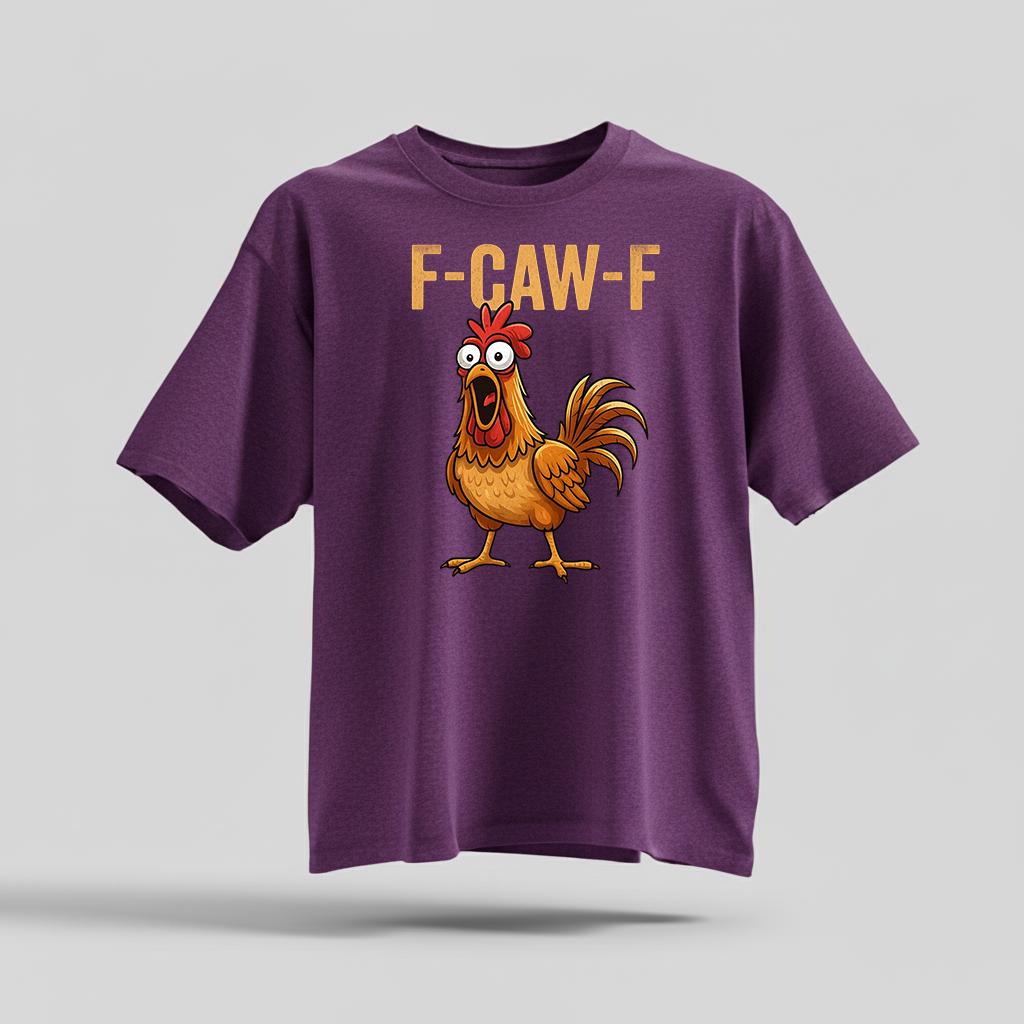 H9Neko F-Caw-F Raven Shirt – Funny Sassy Crow Graphic Tee, Gothic Bird Art T-Shirt, Moonlit Raven Gift for Bird Lover