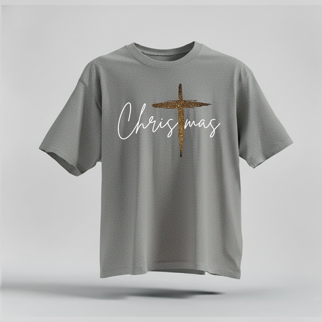 H9NEKO Christmas Cross Shirt - Family Matching Jesus T-Shirts Gift