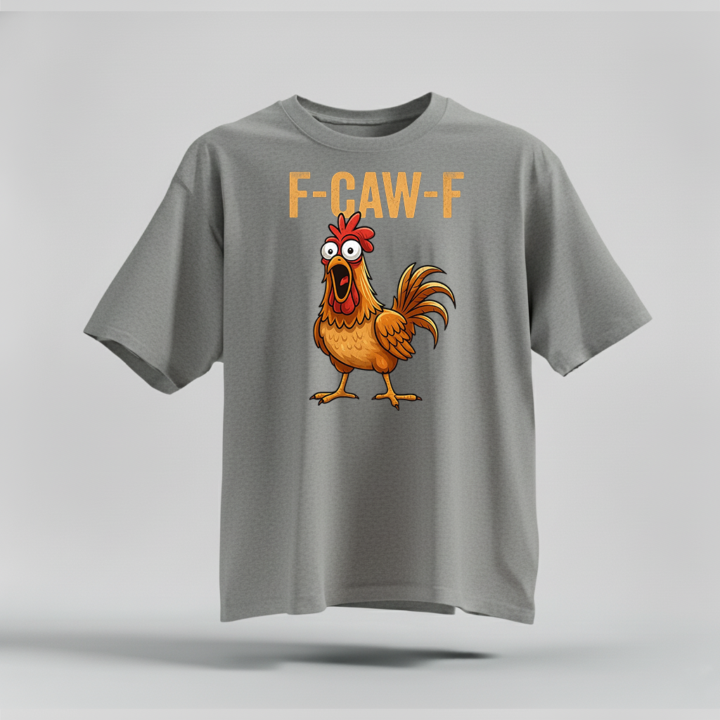 H9Neko F-Caw-F Raven Shirt – Funny Sassy Crow Graphic Tee, Gothic Bird Art T-Shirt, Moonlit Raven Gift for Bird Lover