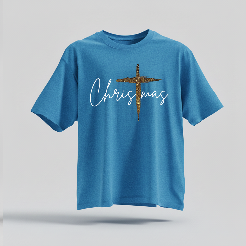 H9NEKO Christmas Cross Shirt - Family Matching Jesus T-Shirts Gift