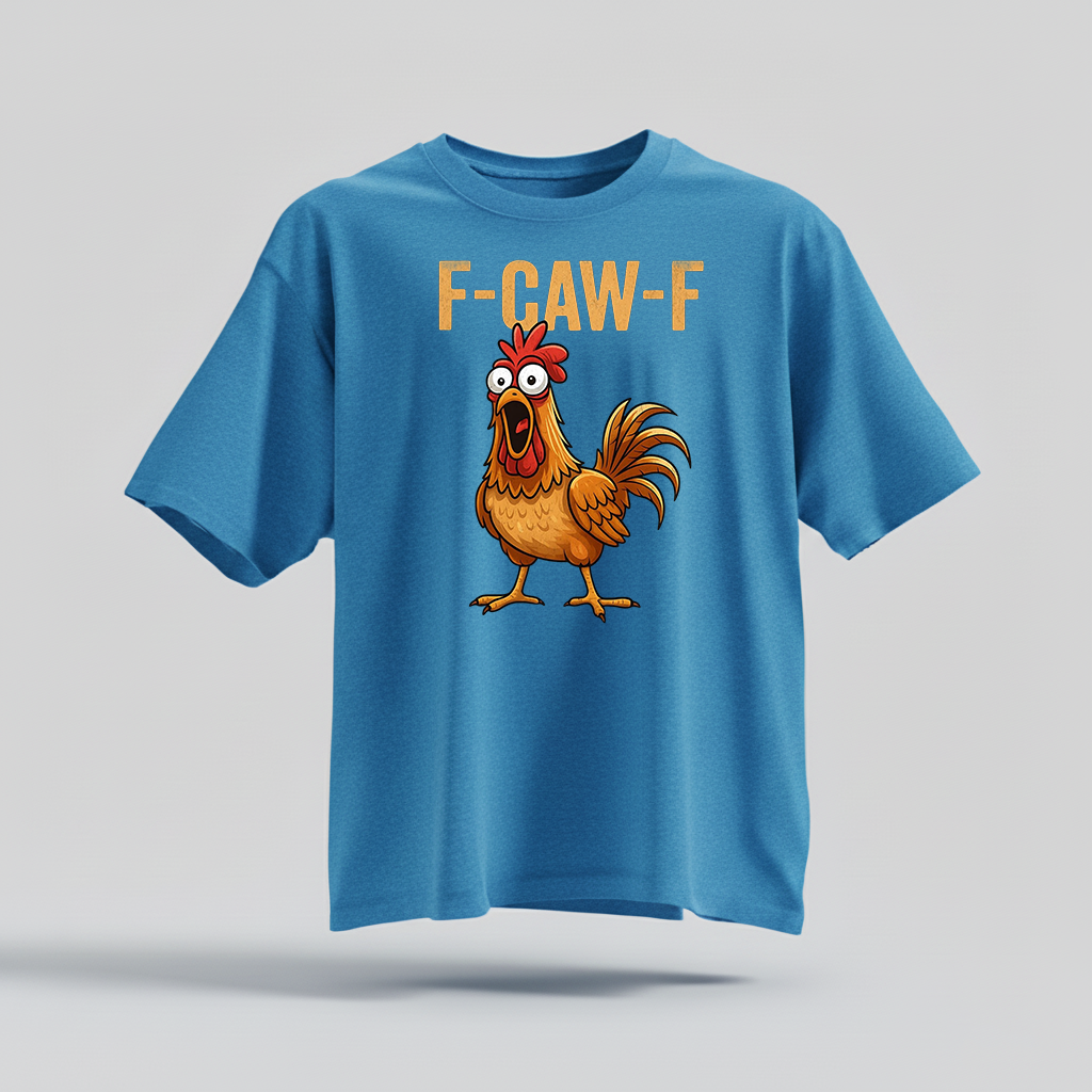 H9Neko F-Caw-F Raven Shirt – Funny Sassy Crow Graphic Tee, Gothic Bird Art T-Shirt, Moonlit Raven Gift for Bird Lover