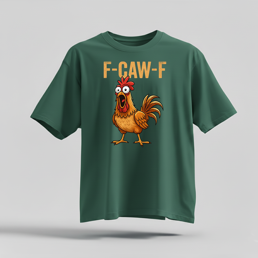 H9Neko F-Caw-F Raven Shirt – Funny Sassy Crow Graphic Tee, Gothic Bird Art T-Shirt, Moonlit Raven Gift for Bird Lover